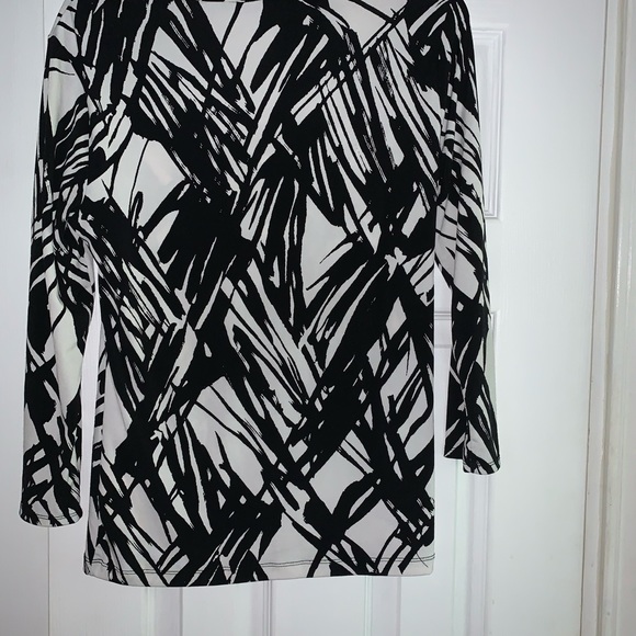 Nine West Black & White Top, Size Large - Picture 2 of 3